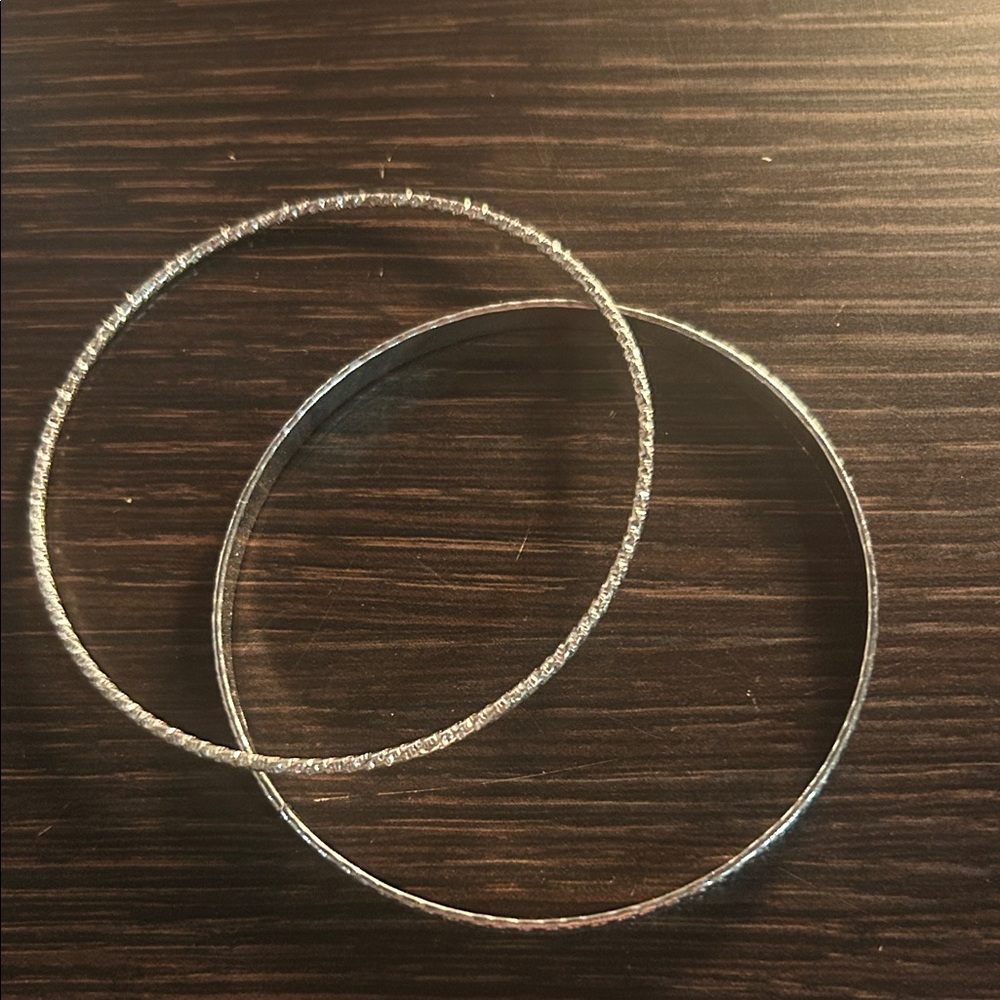 Elegant Silver Bangle Set